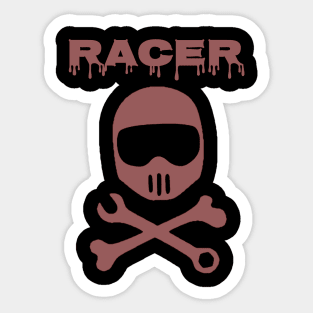 Racer heart red Sticker